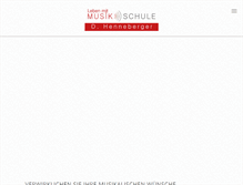 Tablet Screenshot of musikschule-henneberger.de